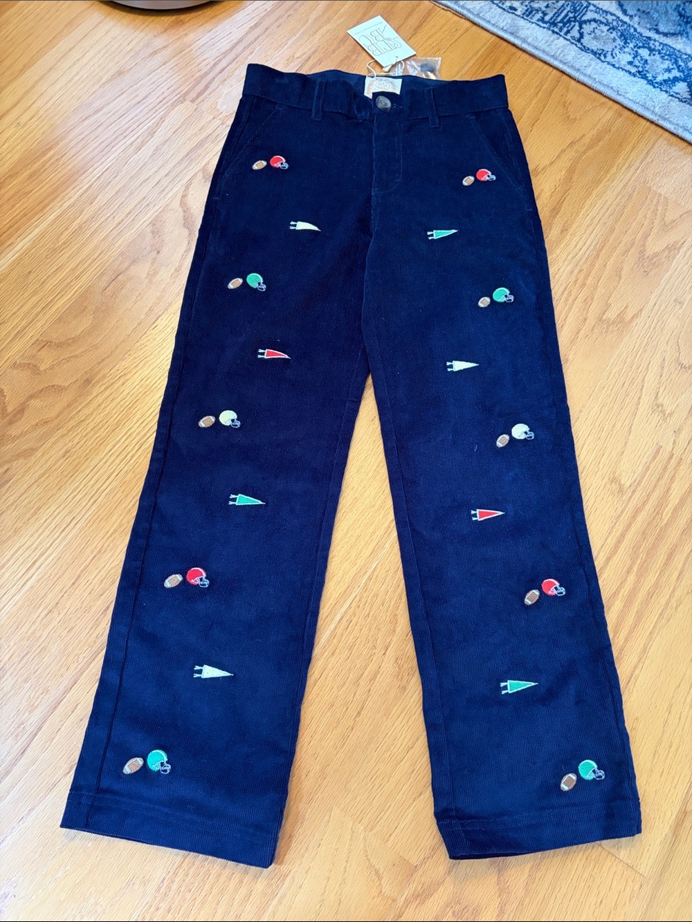 The Beaufort Bonnet Company Football Critter Prep School cord pant size 8 NWT